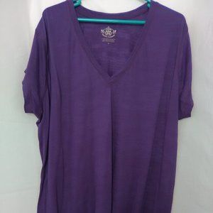 Route 66 Women's Short Sleeve Top Color Purple Size 3X